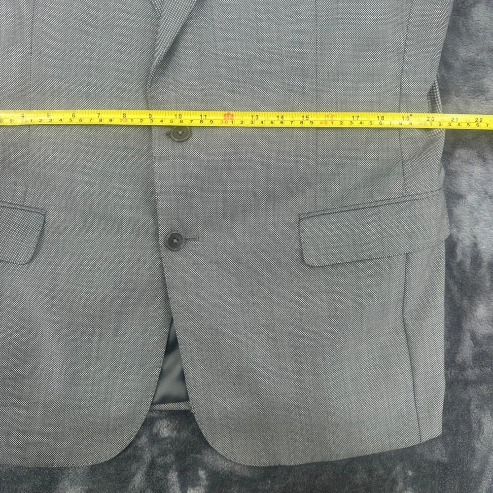 Jos A Bank Signature Gold Blazer 44R Gray WOOL 2 Button Sport Coat Gordon Mens